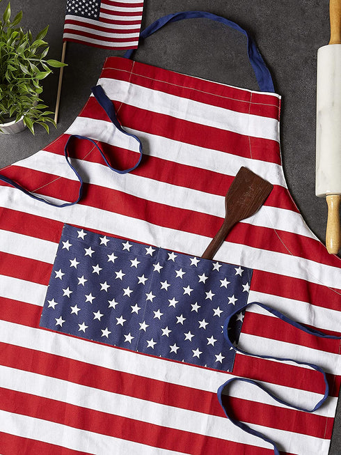 DII 4th of July Kitchen Collection, Apron, Stars & Stripes