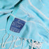 Karia Blue - Turkish Beach Towel (38 x 66) - 100% Cotton - Easy Dry Bath Towels - Authentic Turkish Towels - Vibrant Colors - Highly Absorbent - Extra Soft Touch - Prewashed€¦ (Troioan Blue)