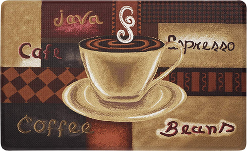 Achim Home Furnishings Anti Fatigue Mat, 18" x 30", Coffee, Multi