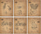 Harley Davidson Patent Prints (8 inches x 10 inches - Set of 6 Prints)