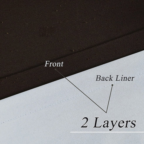 WEST LAKE Brown Linen Blackout Curtain 63 Inches Silk Thermal Insulated Backtab Living Room Window Curtain Noise Reducing Window Treatment Drape for Bedroom Kid Room Nursery 42" Wx63 L,1 Panel