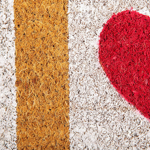 DII Natural Coir Doormat, Home Sweet Home Mat, 18x30, Home Sweet Home with Heart