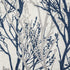 DriftAway Tree Branch Linen Blend Abstract Ink Printing Lined Thermal Insulated Window Curtain Valance Rod Pocket 52 Inch by 14 Inch Plus 2 Inch Header Blue