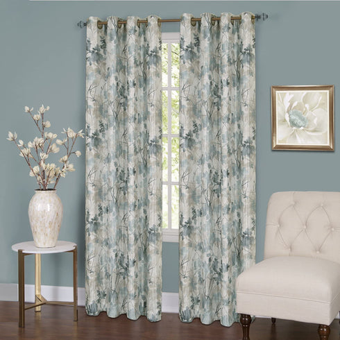 Achim Home Furnishings, Mist Tranquil Lined Grommet Window Curtain Panel, 50" x 84", 50 in x 84