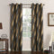 No. 918 Intersect Wave Print Casual Textured Curtain Panel, Charcoal, 48" x 84"