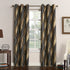 No. 918 Intersect Wave Print Casual Textured Curtain Panel, Charcoal, 48" x 84"
