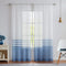 WEST LAKE Stripe Sheer Curtain Panels Color Block Farmhouse Window Treatment Drapery Sets Colorblock for Bedroom,Balcony,Living Room,Rustic Rod Pocket Design 40Wx63L,2 Panels,Blue and White