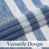 WEST LAKE Stripe Sheer Curtain Panels Color Block Farmhouse Window Treatment Drapery Sets Colorblock for Bedroom,Balcony,Living Room,Rustic Rod Pocket Design 40Wx63L,2 Panels,Blue and White