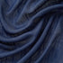 HLC.ME Abbey Faux Linen Textured Semi Sheer Privacy Sun Light Filtering Transparent Window Grommet Short Thick Curtains Drapery Panels for Bedroom & Living Room, 2 Panels (54 W x 72 L, Navy Blue)