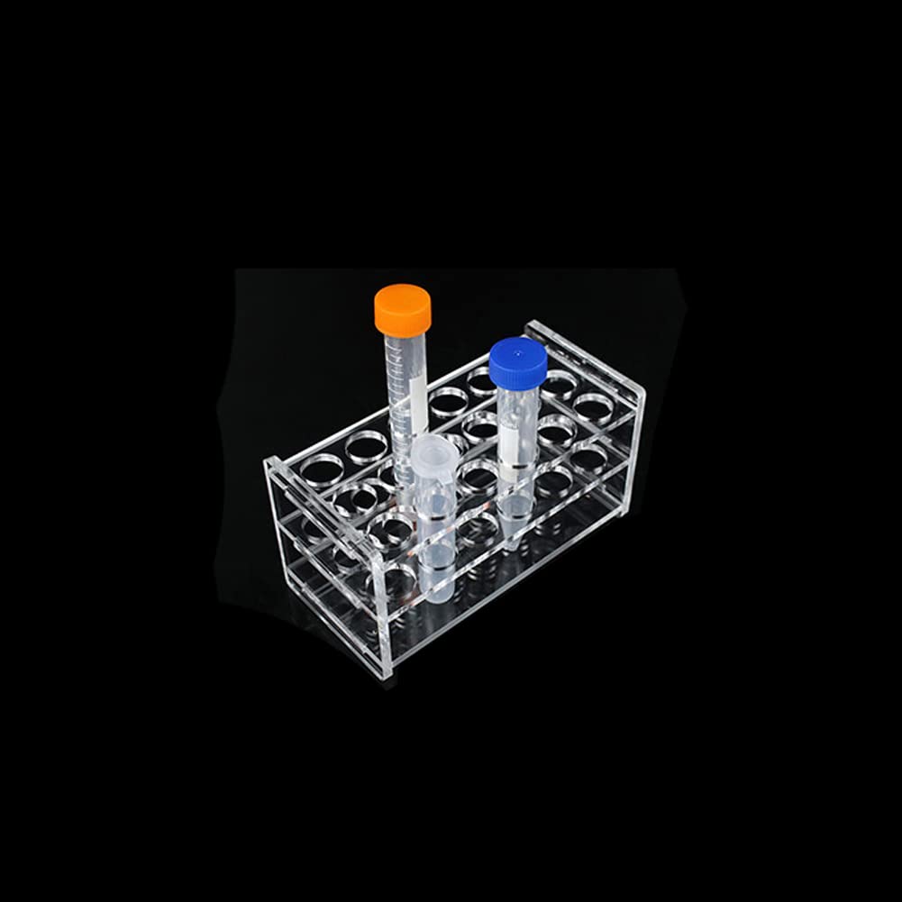 Clear Acrylic Test Tube Rack 18 Holes Test Tube Holder for 10ML/15ML ...