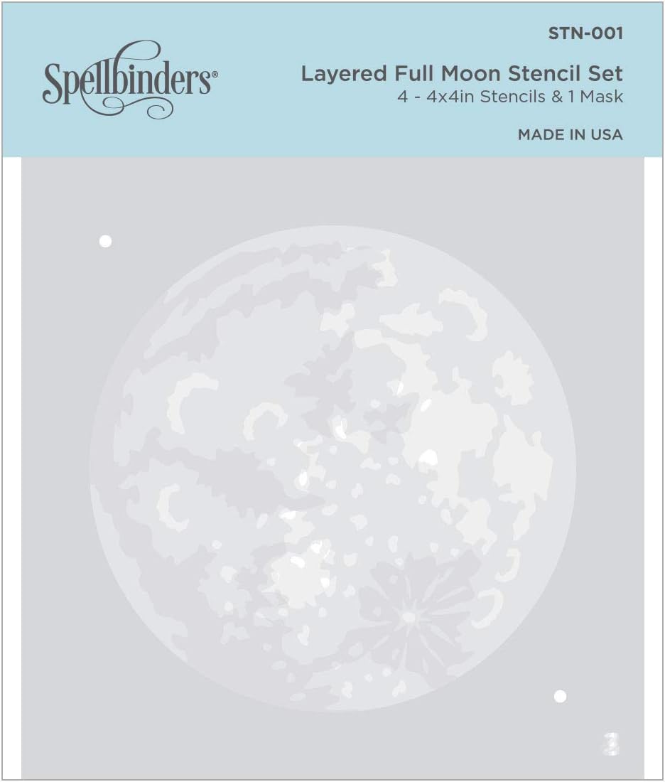 SPELLBINDERS PAPERCRAFTS, INC Spellbinders Stencil-Layered Full Moon ...