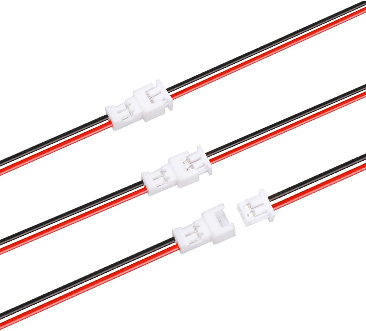 LYJEE 2 Pin Connector, 30 Pairs Mini Wire Connectors, 1.25 mm JST 2 Pin ...
