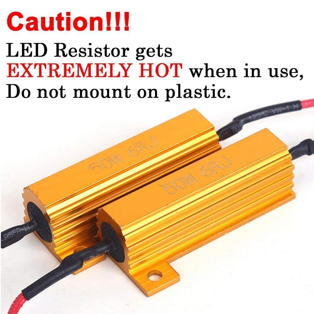 O-NEX 3157 4157 LED Load Resistor Kit 50W 8ohm Turn Signal Bulb Relay ...