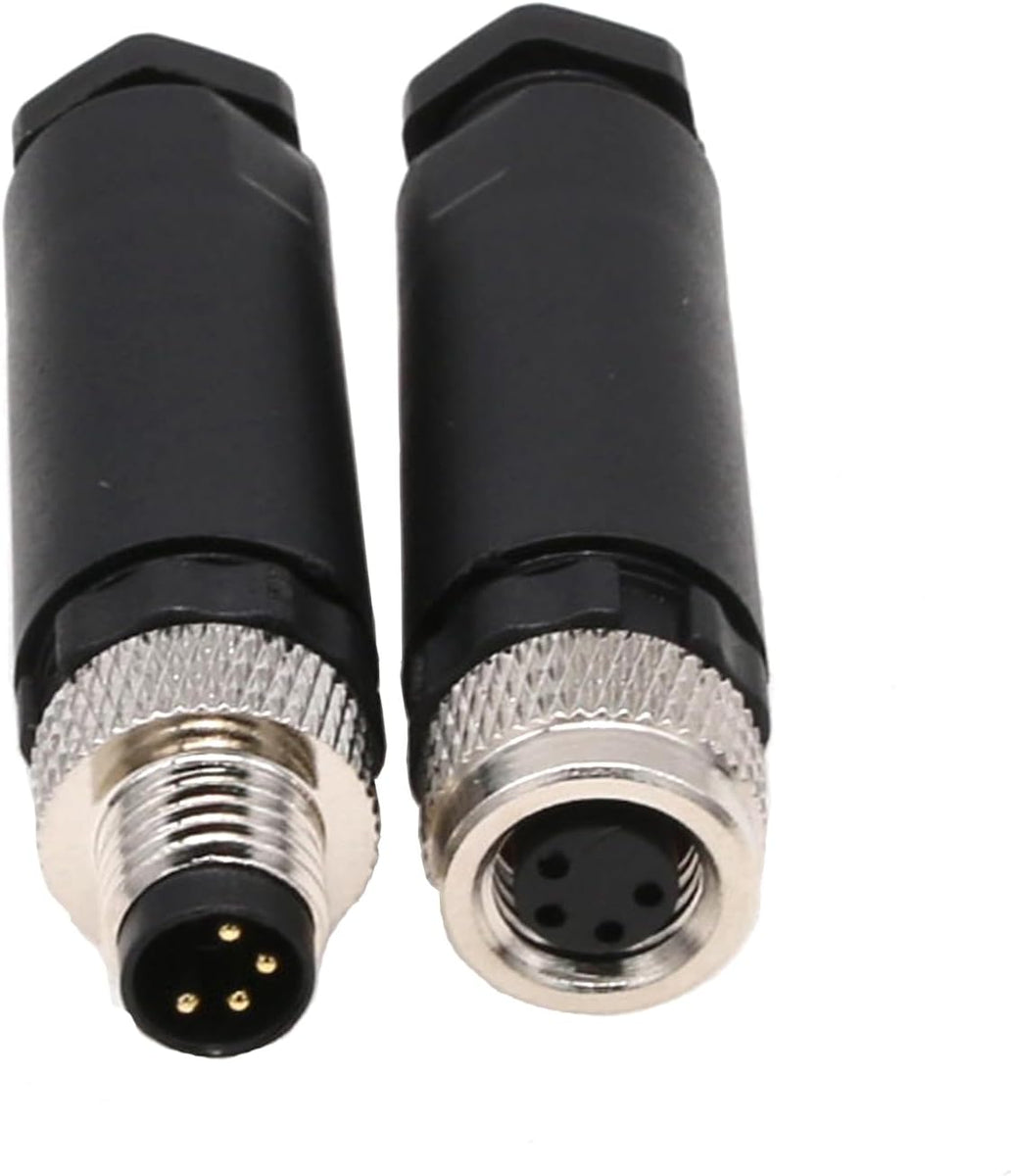 Sensor Plug Types M8 Industrial Circular Sensor 4 Pin Male & Female A Code Plug Socket ...