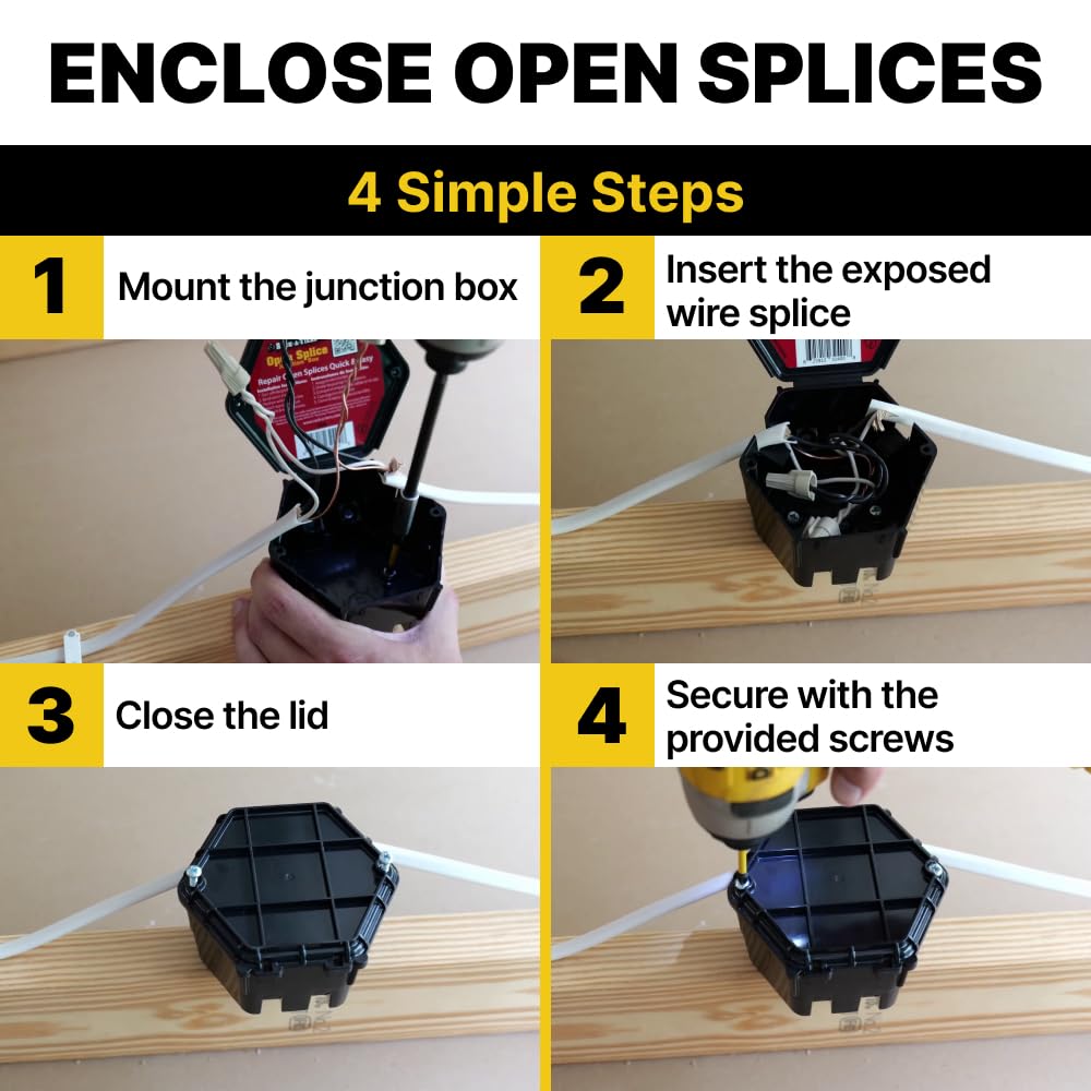 Rack-A-Tiers Open Splice Junction Box (Single), One-Piece Junction Box ...