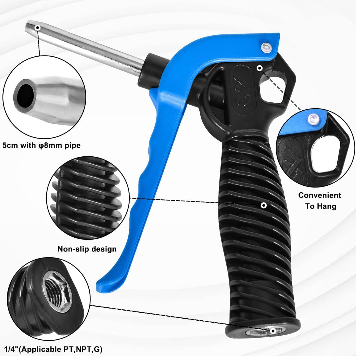Industrial Air Blow Gun For Compressor, 5cm Air Nozzle Blow Gun Air ...