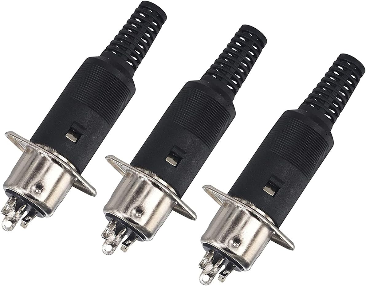 jing 7 Pin DIN Male Plug Female Adapter Socket Panel Mount Chassis ...