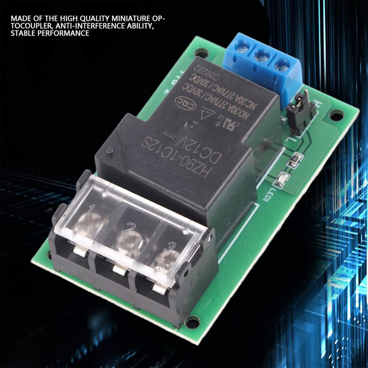 12V Relay Module Relay High Power One Way Relay Module Board High/Low ...