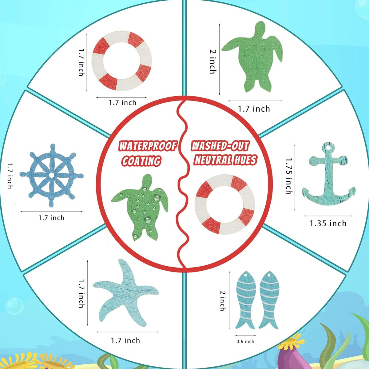 Cuttable Raft Designs Coastal Cruise Ship Miniature Beach Themed Craft Wood Cutout Starfish ...
