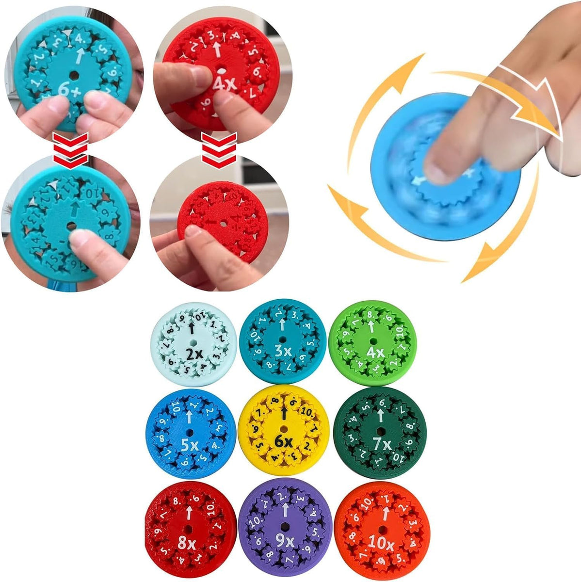 Math Fidget Spinner,Educational Math Fact Fidget Spinners,Math Fact ...
