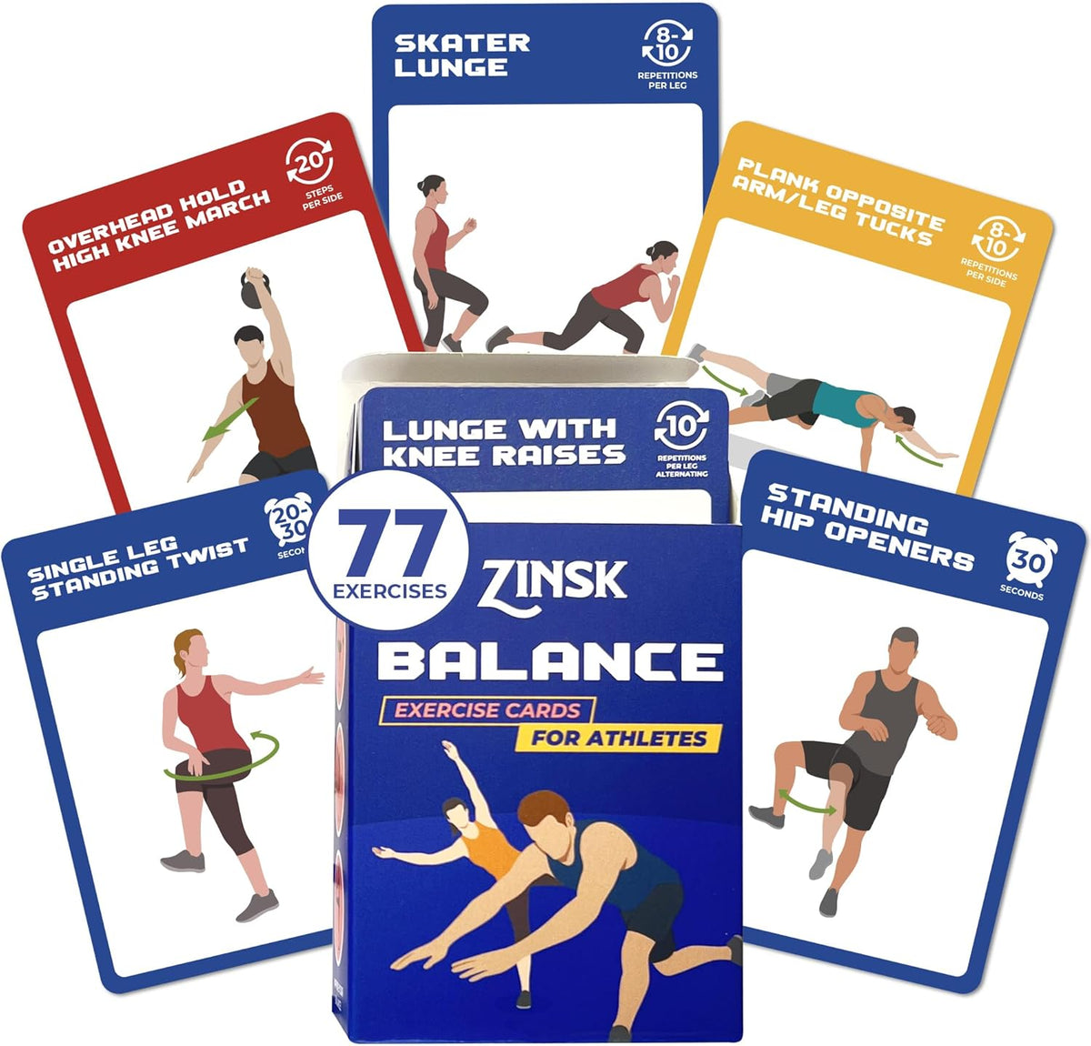 Balance Exercise Cards for Athletes – Workout Cards for Core and ...