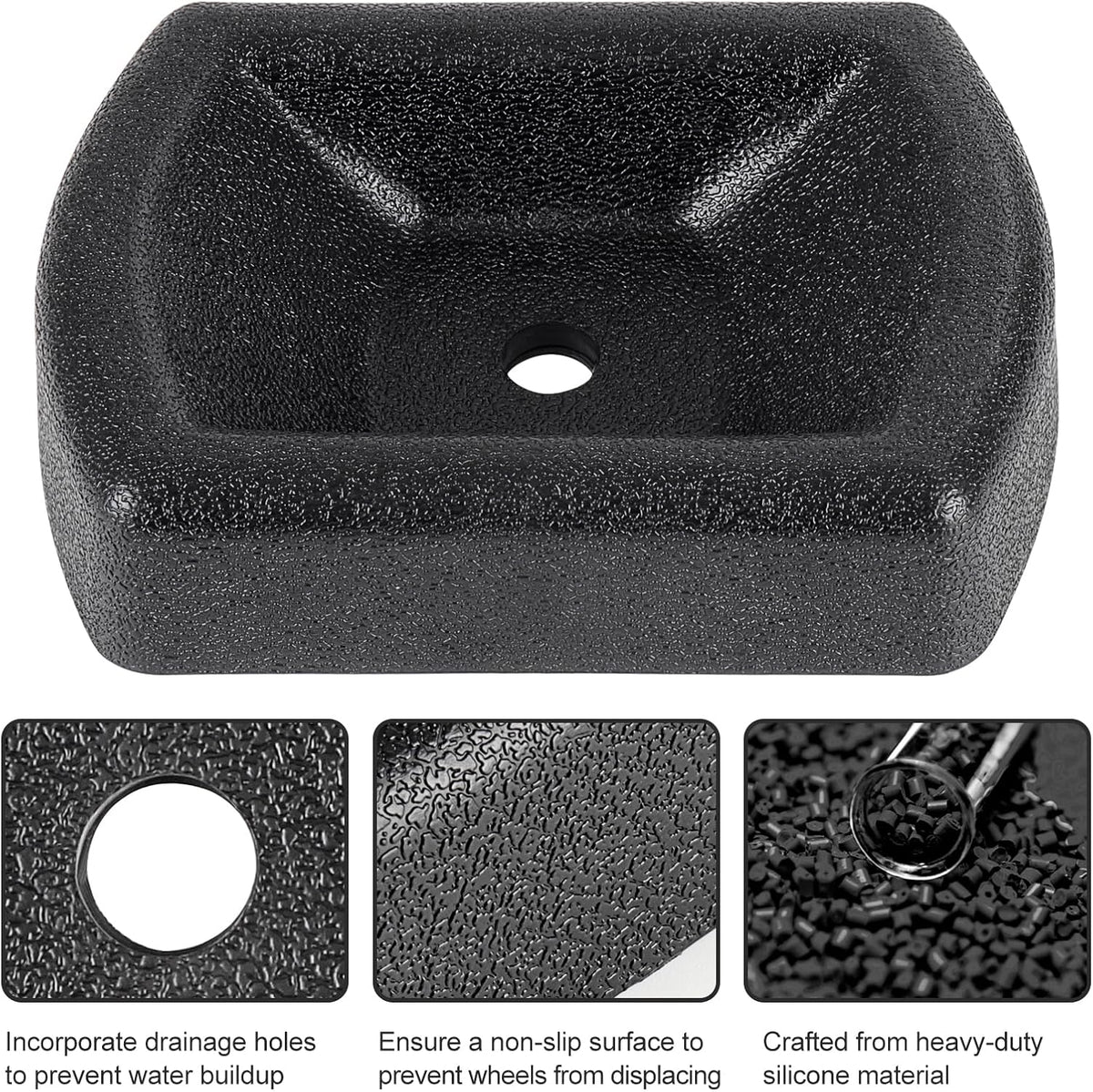 Jockey Wheel Chock & Wheel Chocks For Caravan, Camper Trailer RV Chock Dock Pair | UK